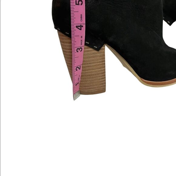 Dolce Vita Womens Size 9.5 Black Suede Block Heel Open Toe Slip On Sandal Shoes - Picture 9 of 9